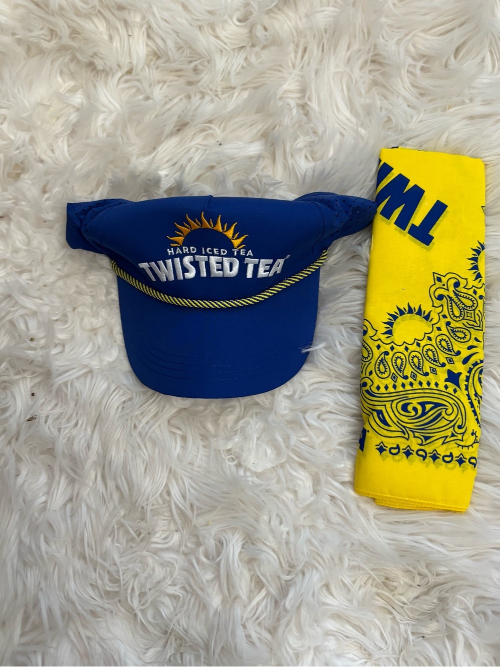 NEW Twisted Tea Hard Iced Tea Embroidered Snapback and bandana Hat Never Worn